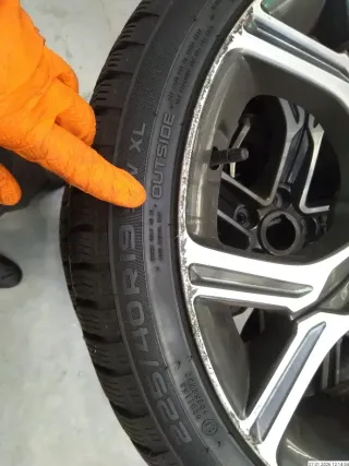 225/40 R19 96V WINTERREIFEN KIA STINGER 19 ZOLL ALU KOMPLETTSATZ 6MM - Bild 12