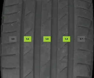 4x Sommerreifen 255/40 R20 99y Kumho Ecsta DOT 1621 5-6mm - Bild 4