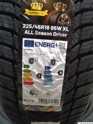 4x Allwetterreifen 225/45z R18 95w Imperial All Season Driver DOT 0626 7mm - Bild 1