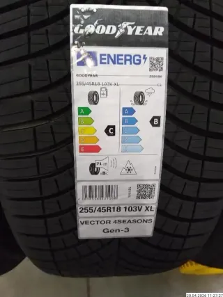 4x Allwetterreifen 255/45 R18 103v Goodyear Vector 4 Season DOT 0126 7-8mm - Bild 1