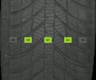 195/65 R15 91H WINTERREIFEN VW CADDY 2K 15 ZOLL ALU KOMPLETTSATZ 2K0601025 - Bild 7