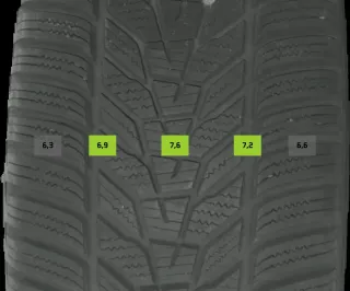 4x Winterreifen 225/45 R18 95v Hankook Wintericeptevo DOT 1624 7mm - Bild 3