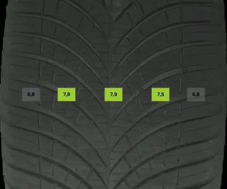 4x Allwetterreifen 255/45 R18 103v Goodyear Vector 4 Season DOT 0126 7-8mm - Bild 3