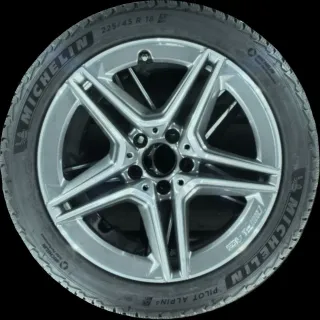 225/45 R18 95V WINTERREIFEN AMG C-KLASSE W205 18 ZOLL ALU KOMPLETTSATZ 5MM - Bild 1