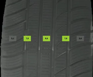 2x Winterreifen 225/50 R17 98V TOMKET Snowroad DOT2124 6-7mm - Bild 2