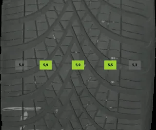 215/60 R17 GANZJAHRREIFEN VW TIGUAN 5N (II) 17 ZOLL ALUMINIUM KOMPLETTSATZ 5MM - Bild 5