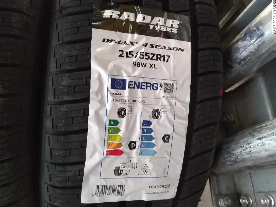 2x Allwetterreifen 215/55 R17 98W Radar Dimax 4 Season DOT0226 7mm - Bild 1